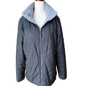 The North Face Women’s Black Mossbud Fleece-Lined Reversible Jacket Size Large